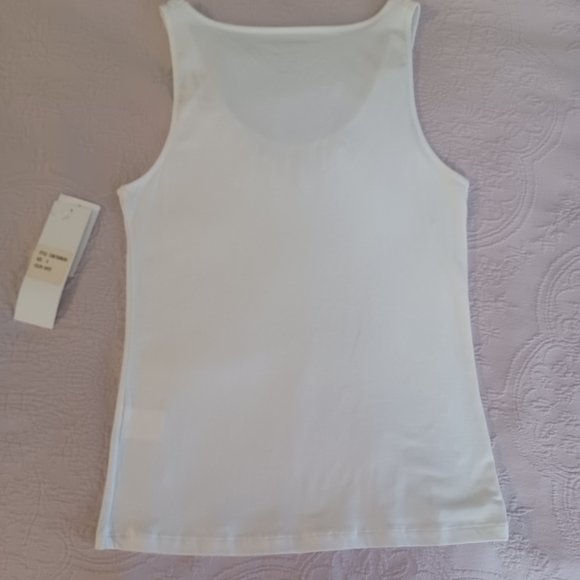 ECOLOGIE SCOOP NECK TANK TOP NWT WHITE SIZE SMALL - Picture 2 of 16